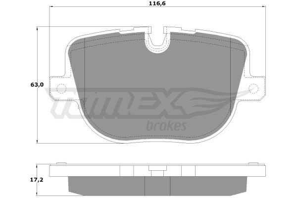 TOMEX BRAKES Комплект тормозных колодок, дисковый тормоз TX 16-93